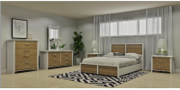 5792 Queen Bed (White/Sesame)